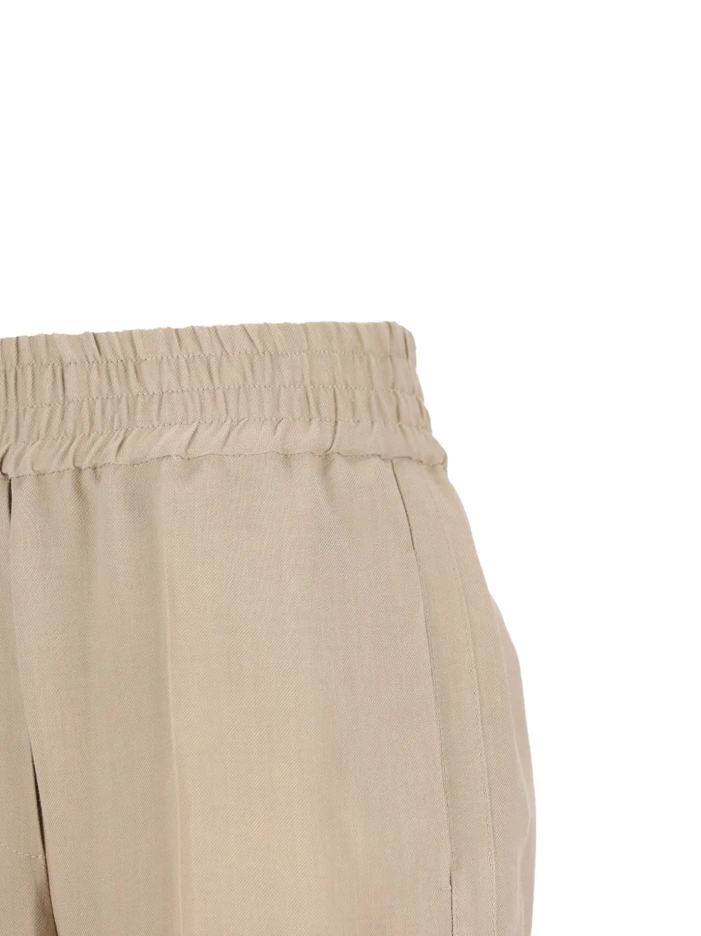 Brunello Cucinelli Fluid Twill Baggy Pull-On Trousers