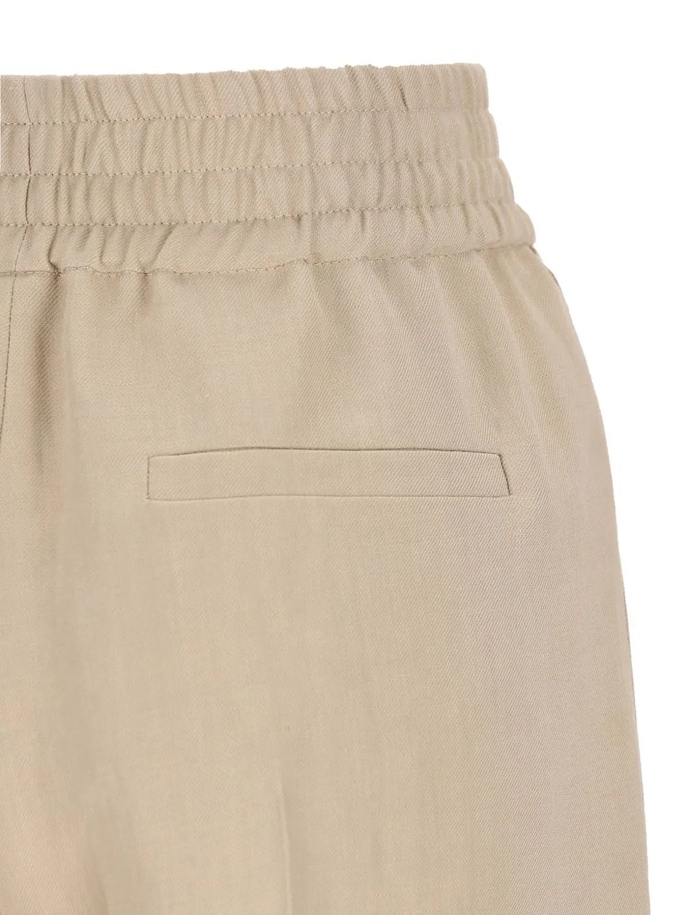 Brunello Cucinelli Fluid Twill Baggy Pull-On Trousers