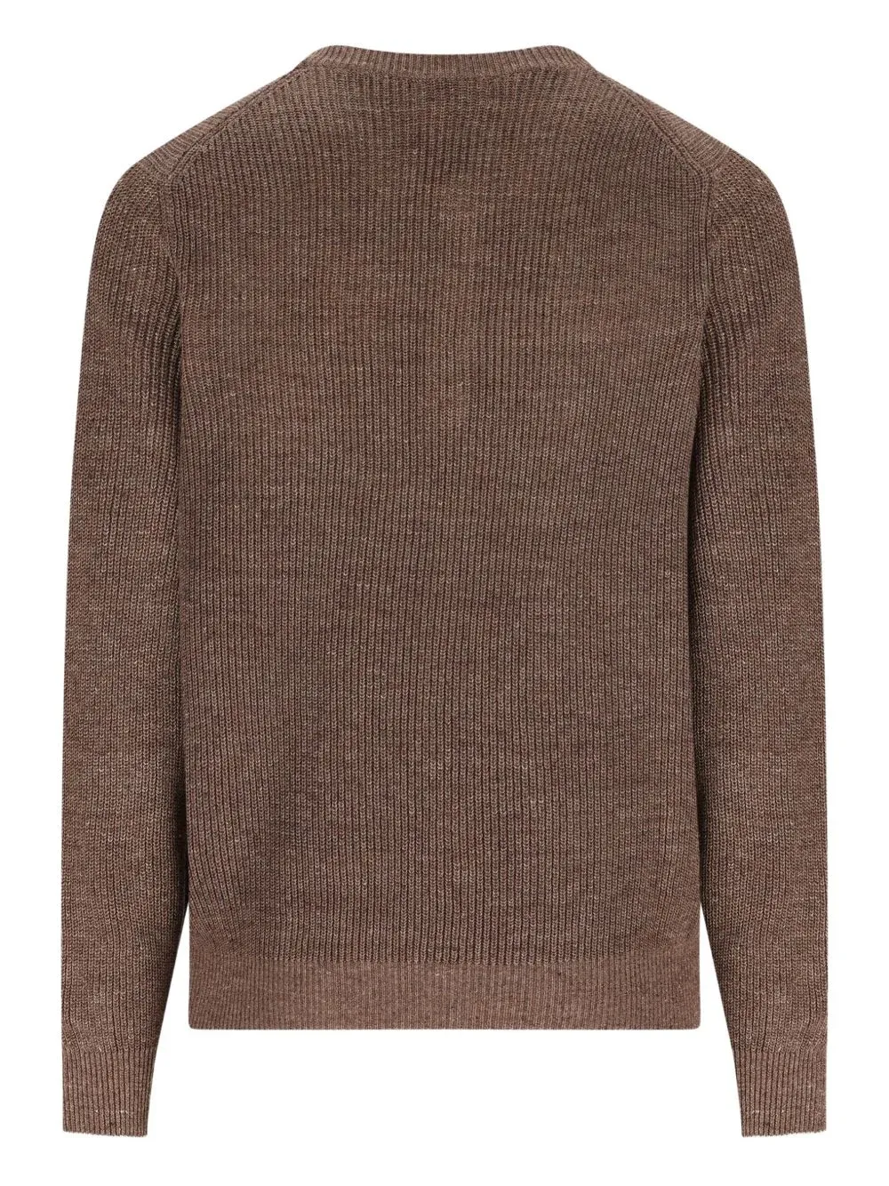 Button-Placket Ribbed Sweater