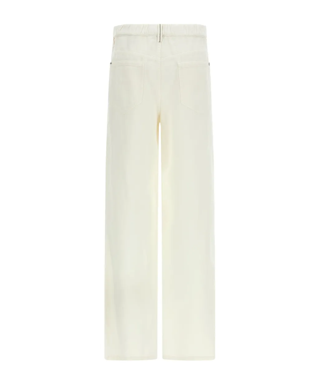 Brunello Cucinelli Monile-Detail Straight-Leg Trousers