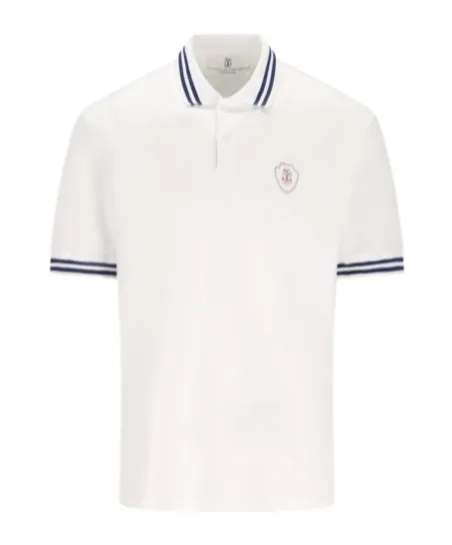 Brunello Cucinelli Logo Printed Short-Sleeved Polo Shirt