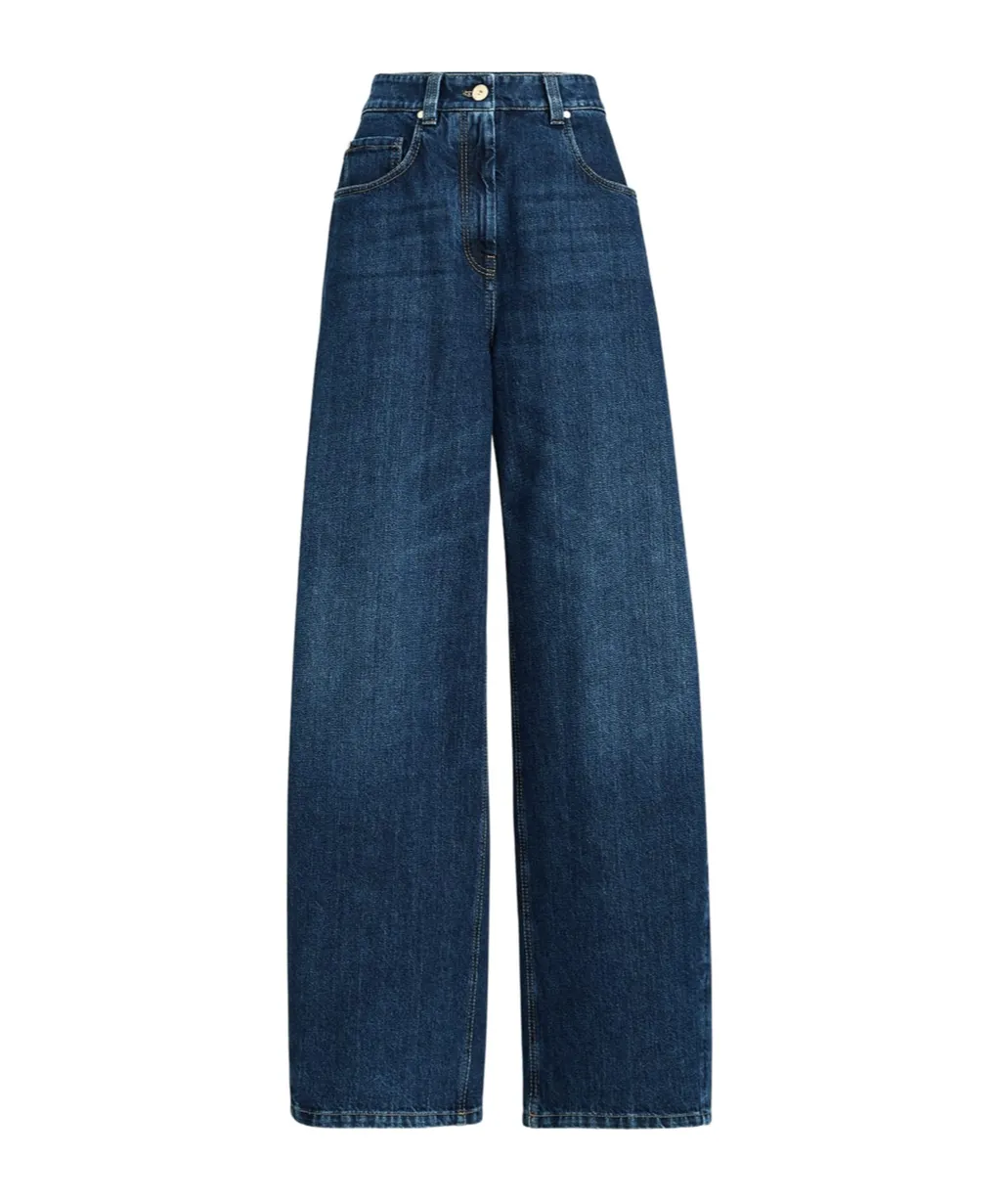 Brunello Cucinelli Mid-Waisted Wide-Leg Jeans