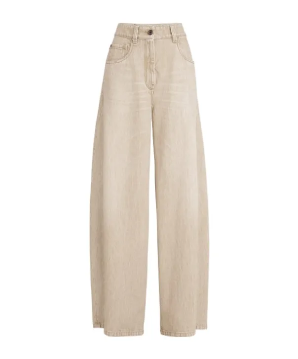 Brunello Cucinelli Mid-Waisted Wide-Leg Jeans