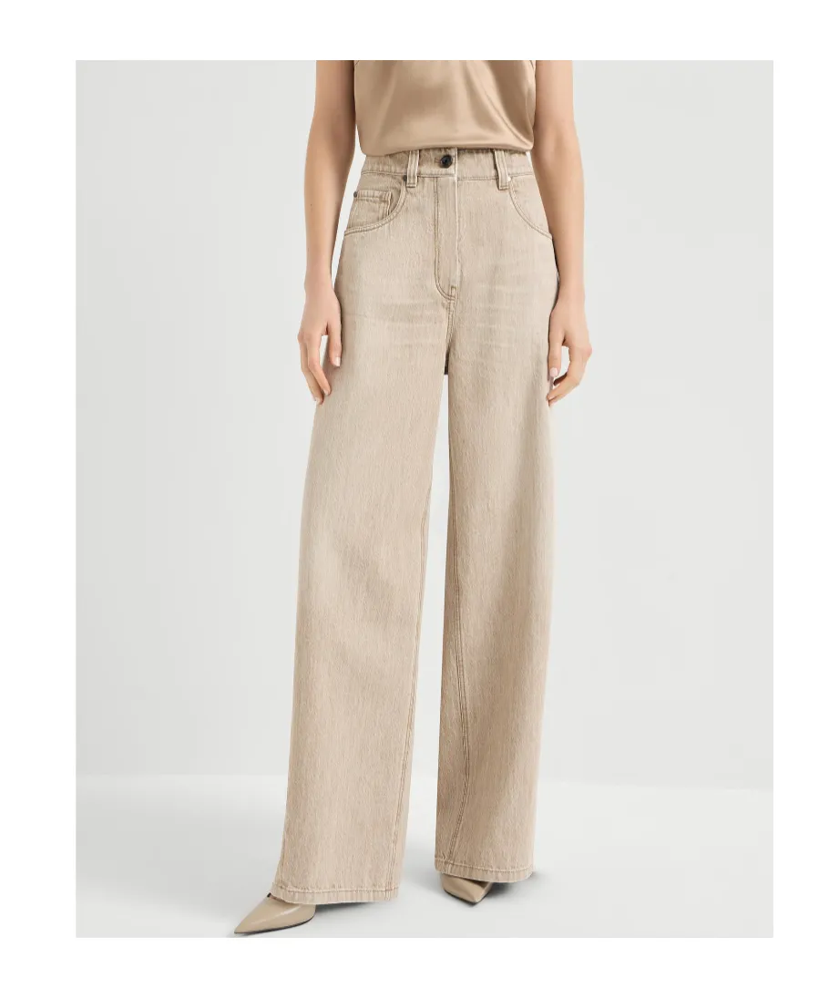 Brunello Cucinelli Mid-Waisted Wide-Leg Jeans