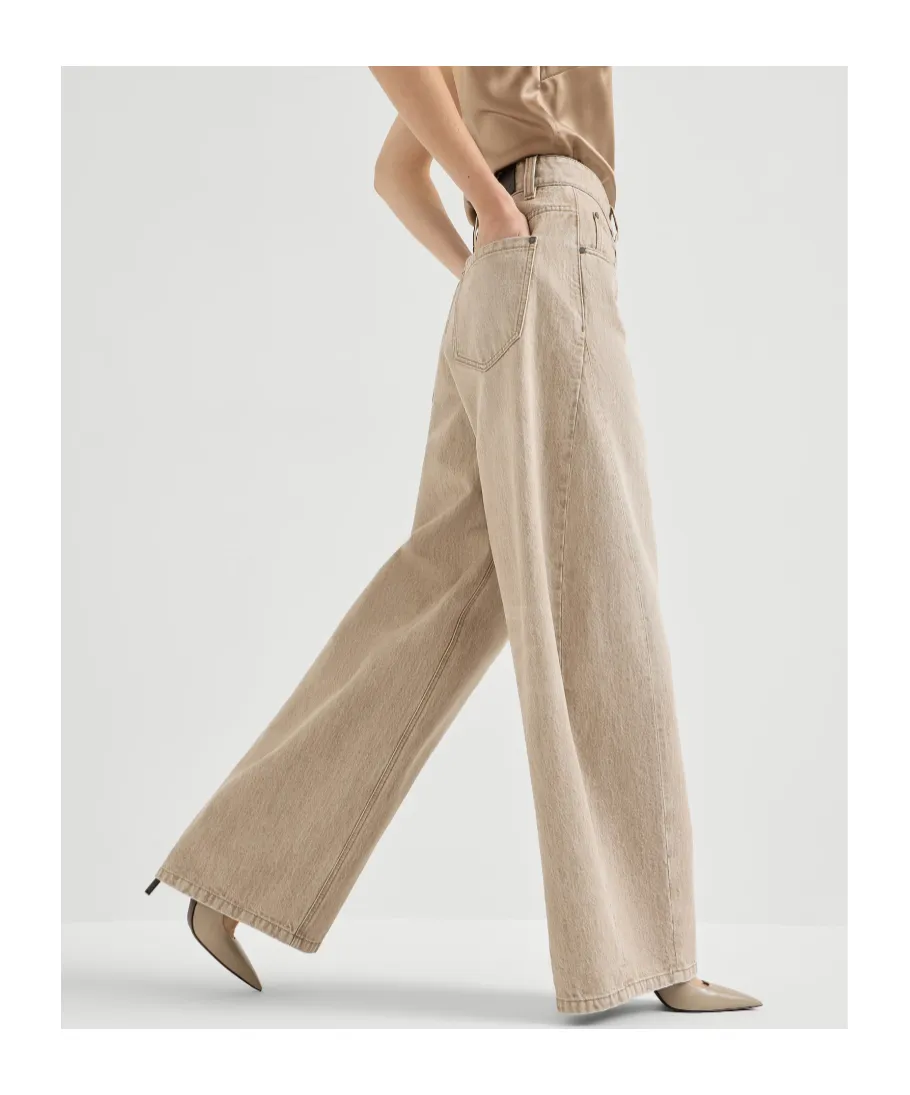Brunello Cucinelli Mid-Waisted Wide-Leg Jeans