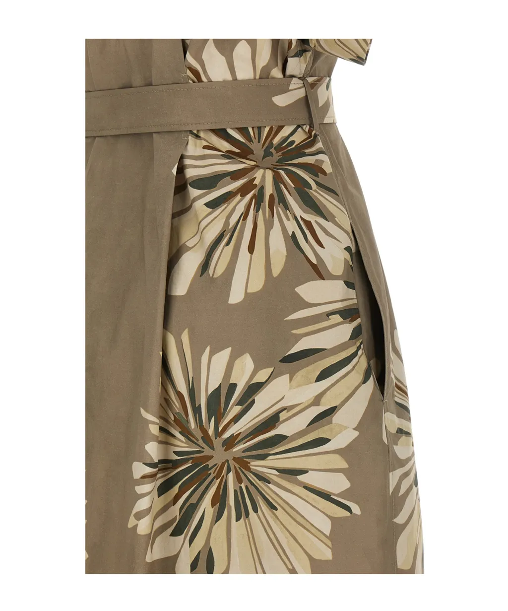 Brunello Cucinelli Printed Belted Dress