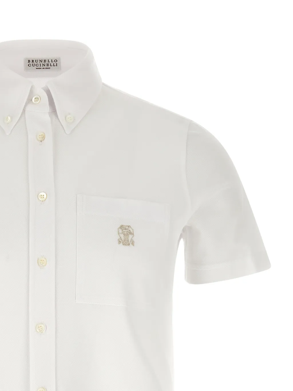 Brunello Cucinelli Logo Embroidered Shirt