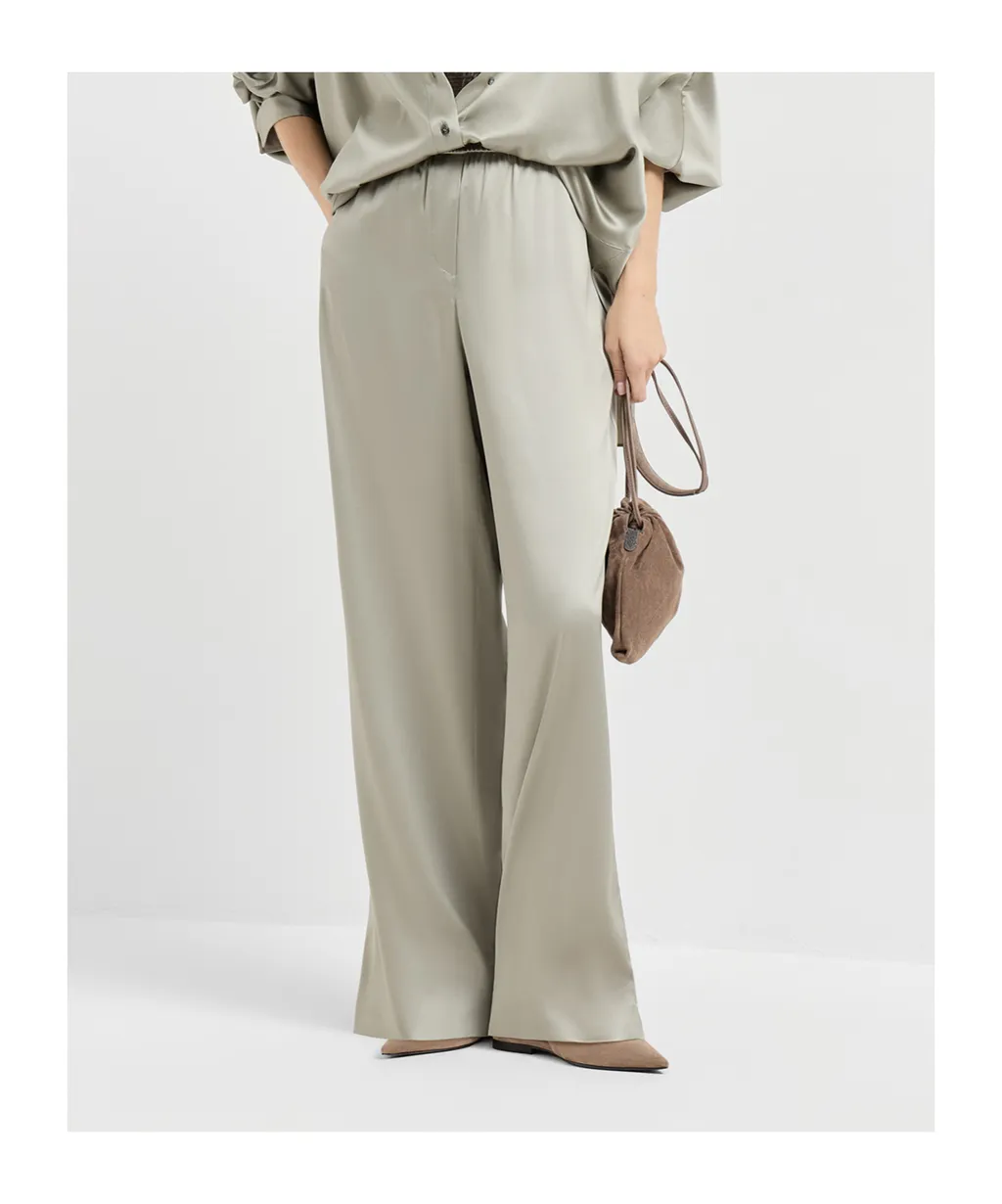 Elastic-Waistband Palazzo Pants