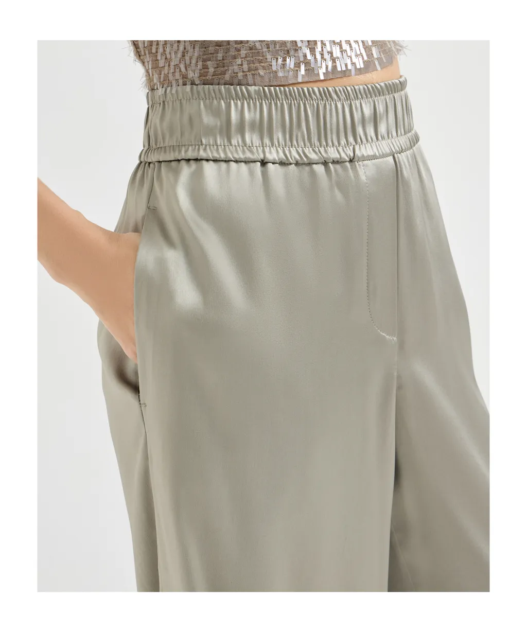 Elastic-Waistband Palazzo Pants