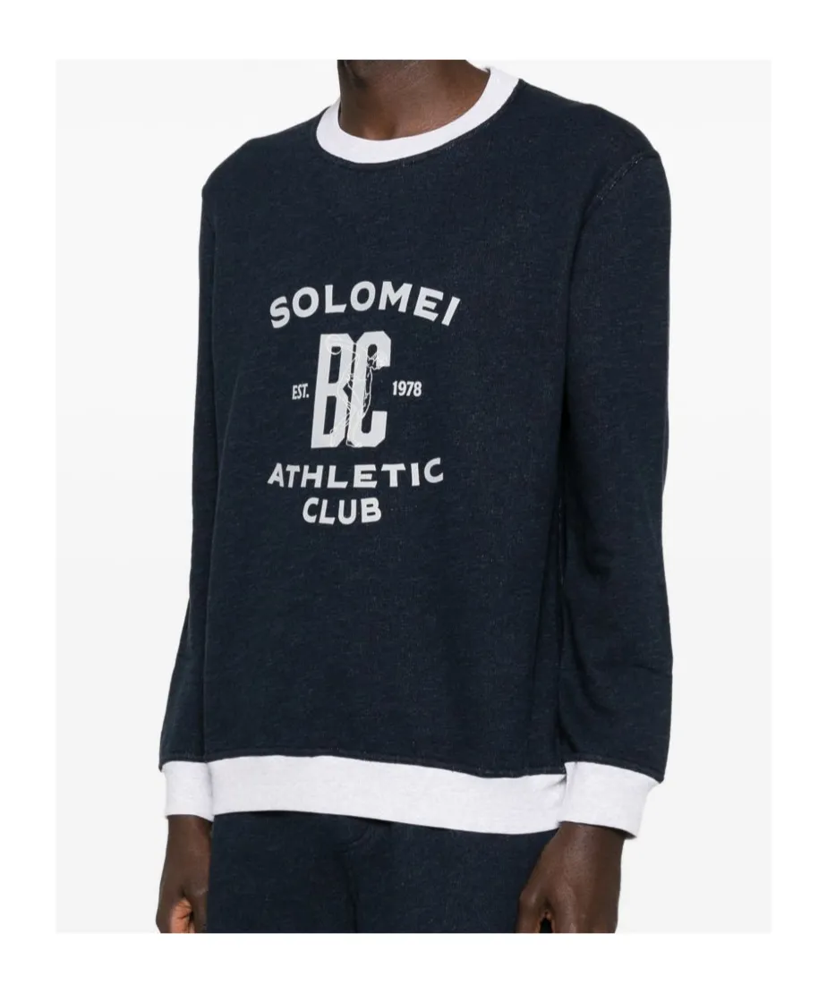 Brunello Cucinelli Graphic Printed Glittered Sweatshirt