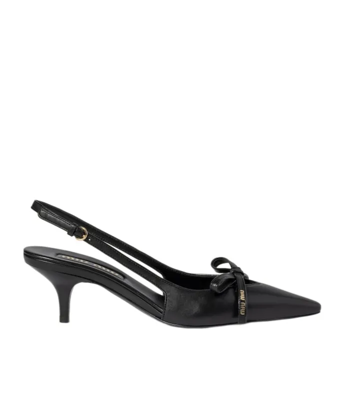 Miu Miu Pointed-Toe Slingback Pumps