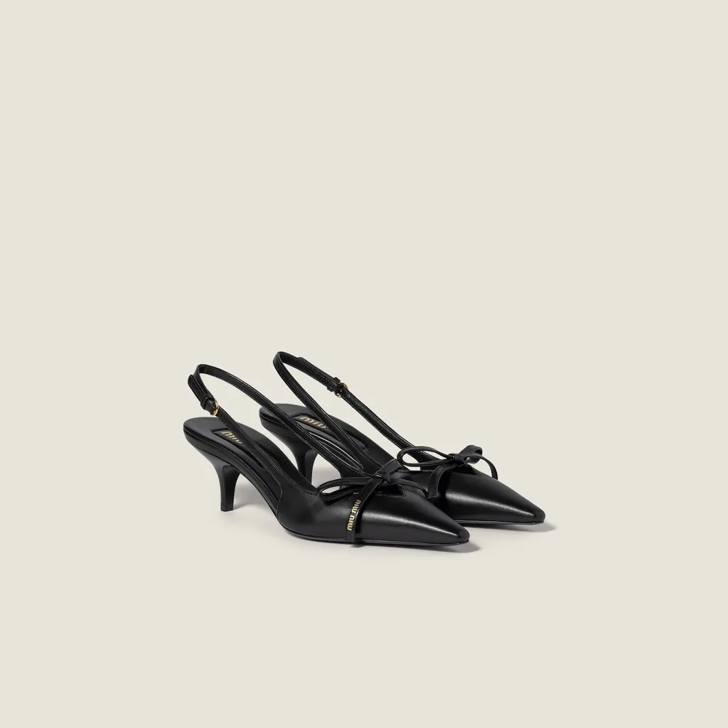 Miu Miu Pointed-Toe Slingback Pumps