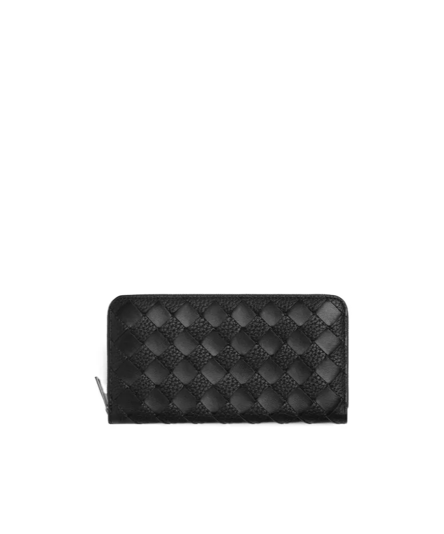 Intrecciato Zip Around Wallet