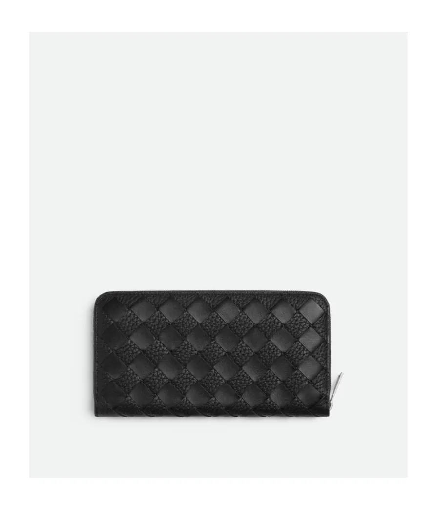 Intrecciato Zip Around Wallet