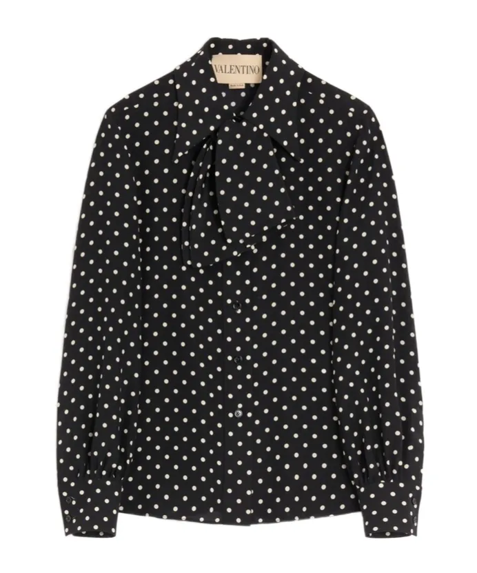 Valentino Polka Dot Printed Button-Up Shirt
