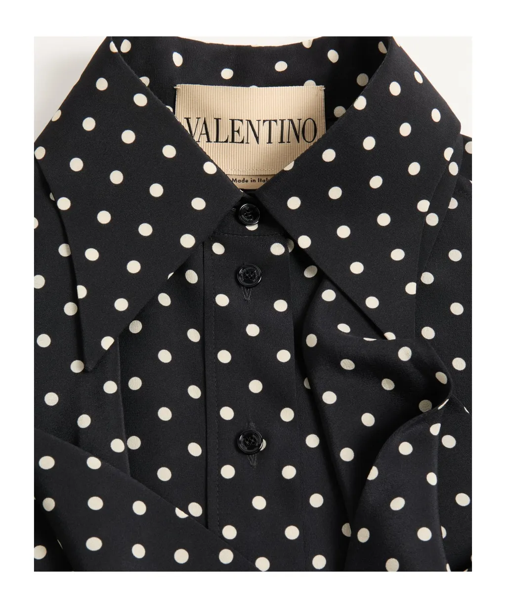 Valentino Polka Dot Printed Button-Up Shirt