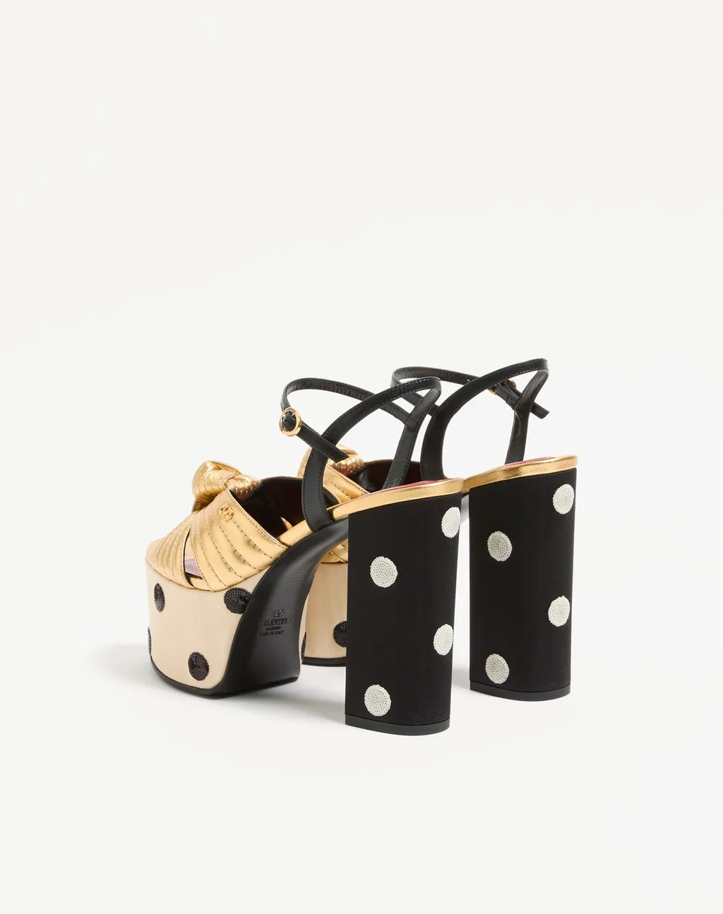 Valentino	Knot Detailed Dotted Sandals