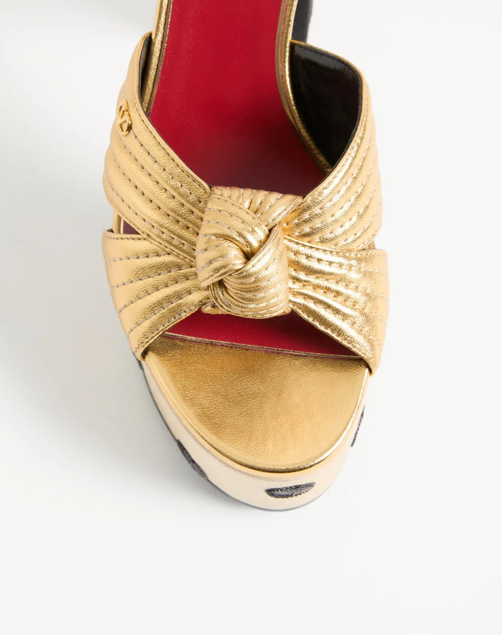 Valentino	Knot Detailed Dotted Sandals