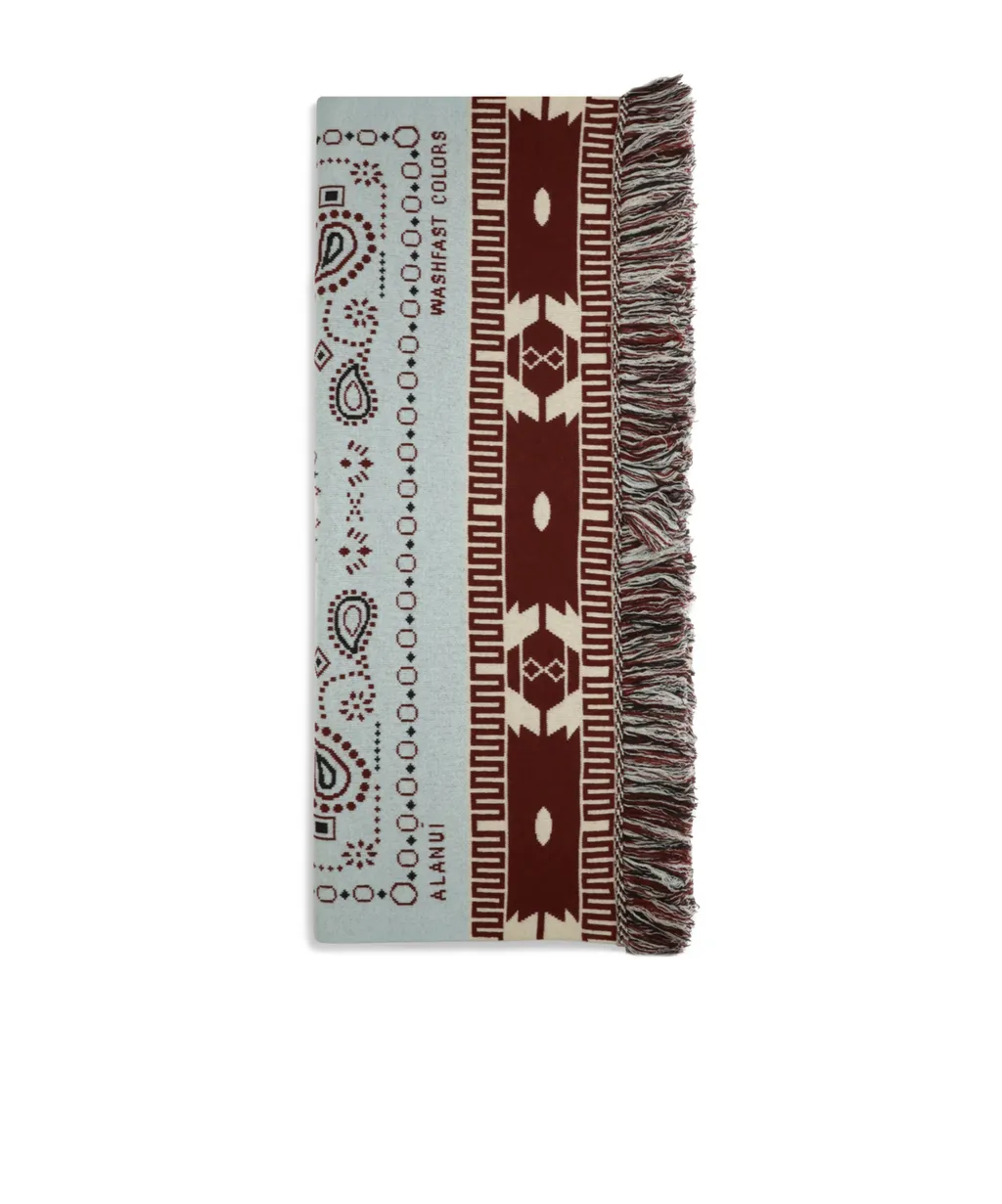 Alanui Frayed Edge Bandana Jacquard Blanket