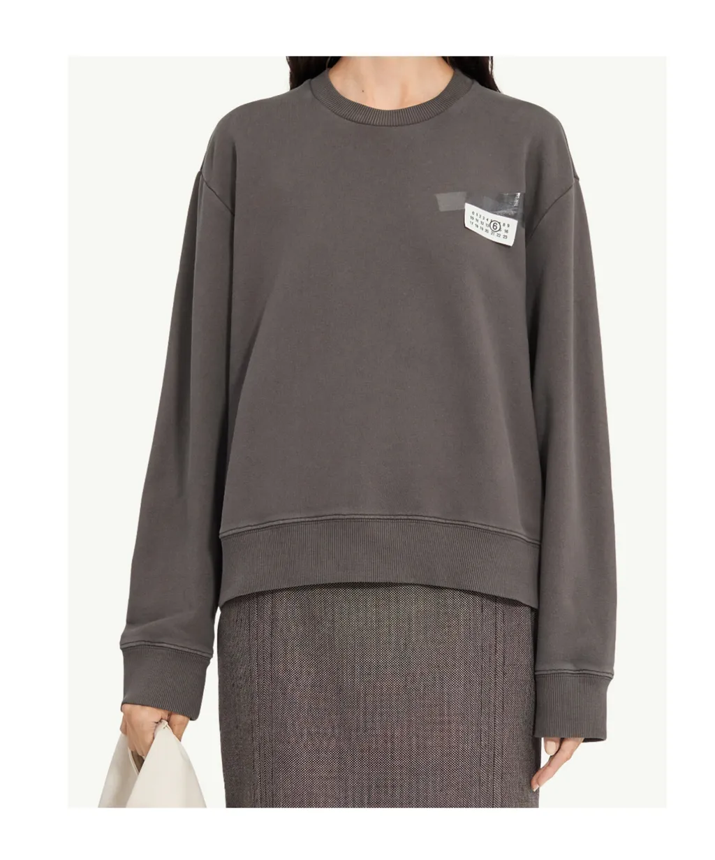 Mm6 Maison Margiela Numeric Signature Label Crewneck Sweatshirt