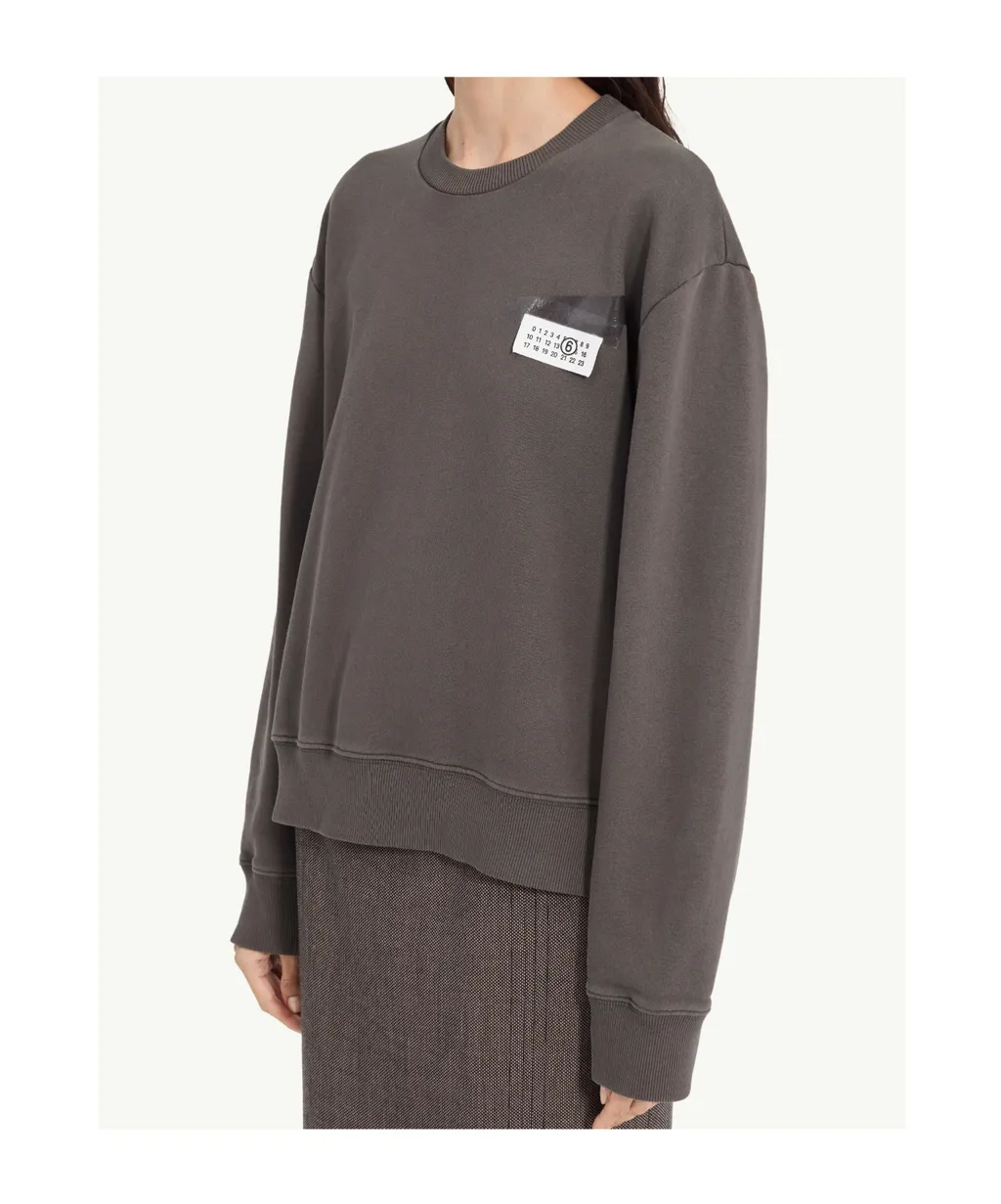 Mm6 Maison Margiela Numeric Signature Label Crewneck Sweatshirt
