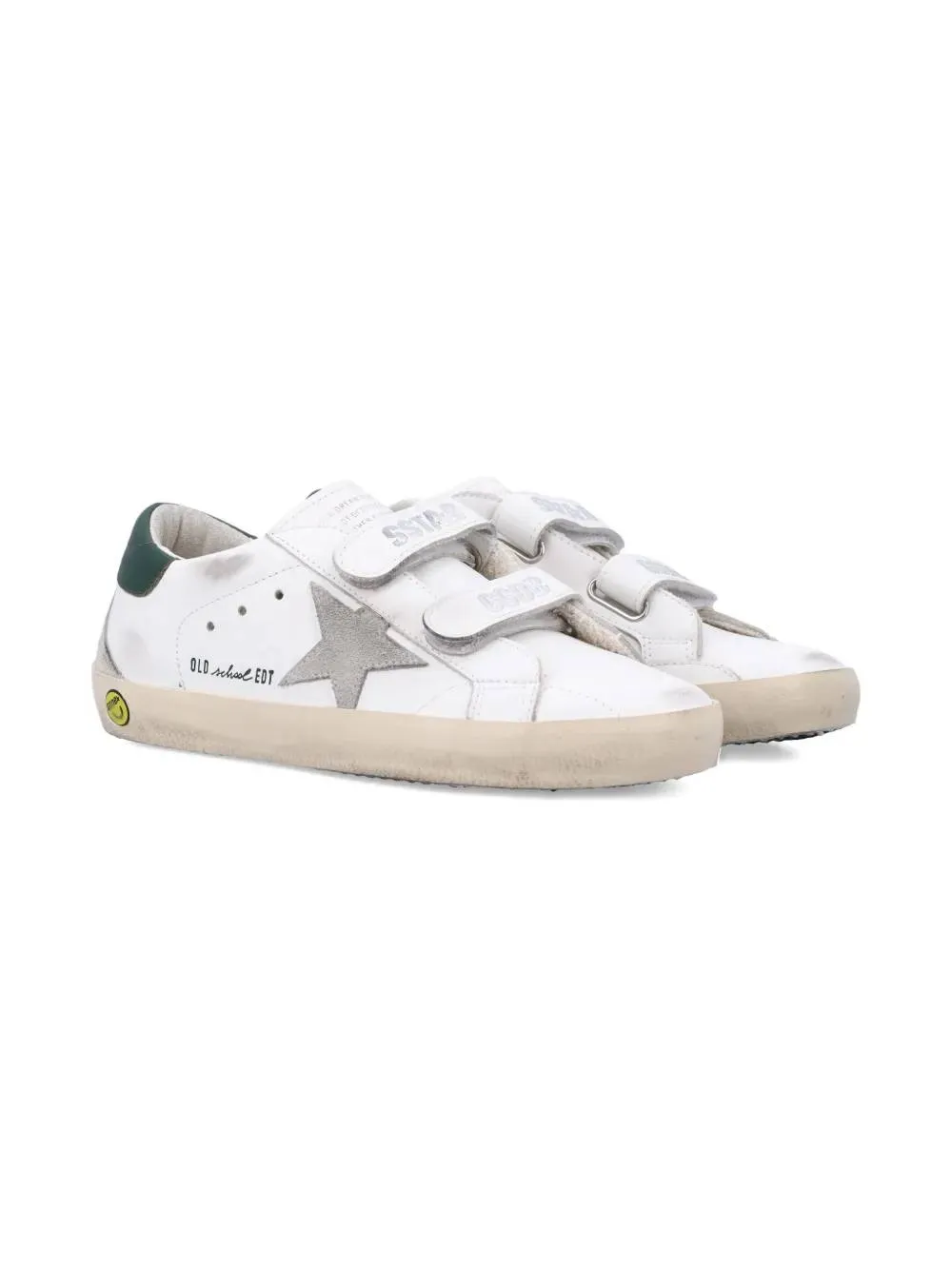 Golden Goose Kids Round-Toe Distressed Sneakers