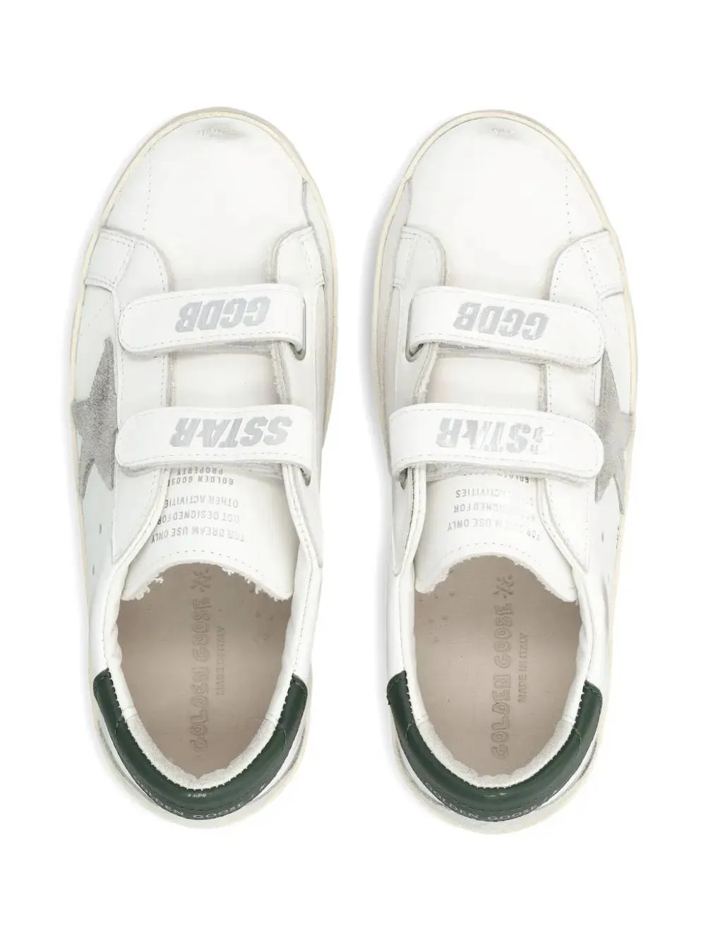 Golden Goose Kids Round-Toe Distressed Sneakers