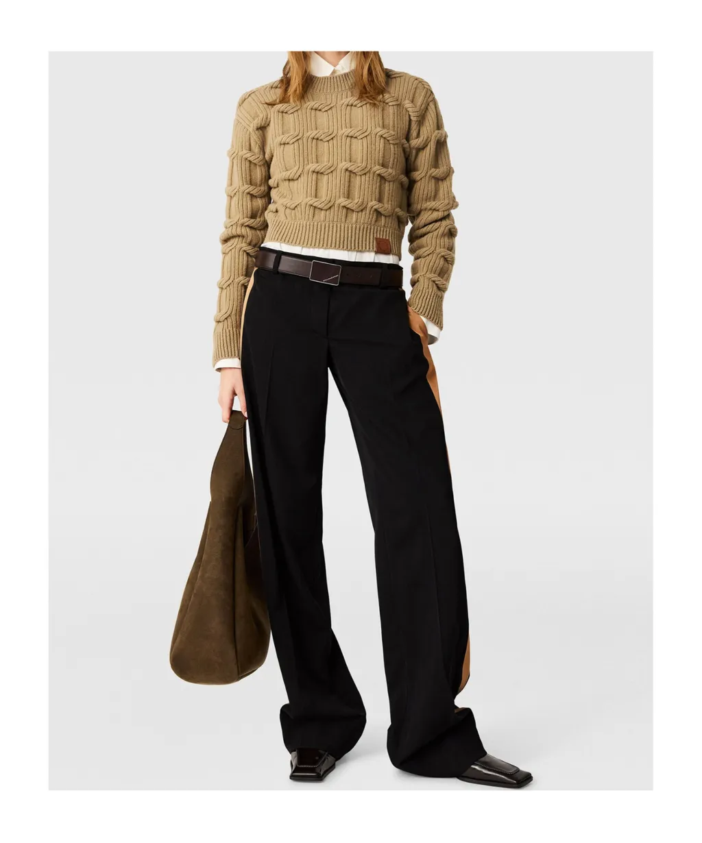 Stella Mccartney Falabella Cable-Knit Crewneck Jumper