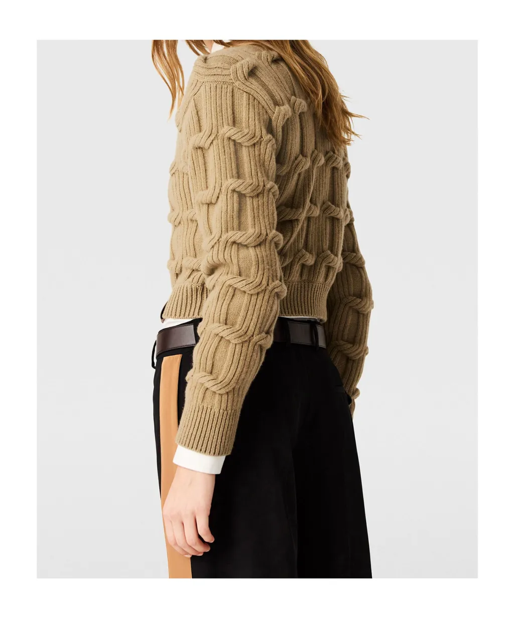 Stella Mccartney Falabella Cable-Knit Crewneck Jumper