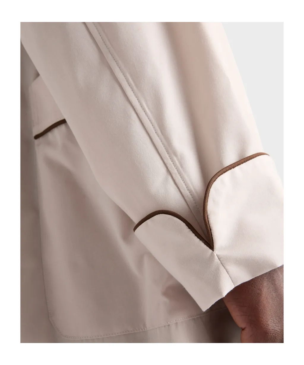 Cotton Blend Robe Coat