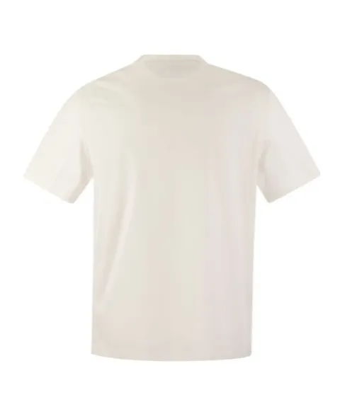 Brunello Cucinelli Logo Printed Crewneck T-Shirt