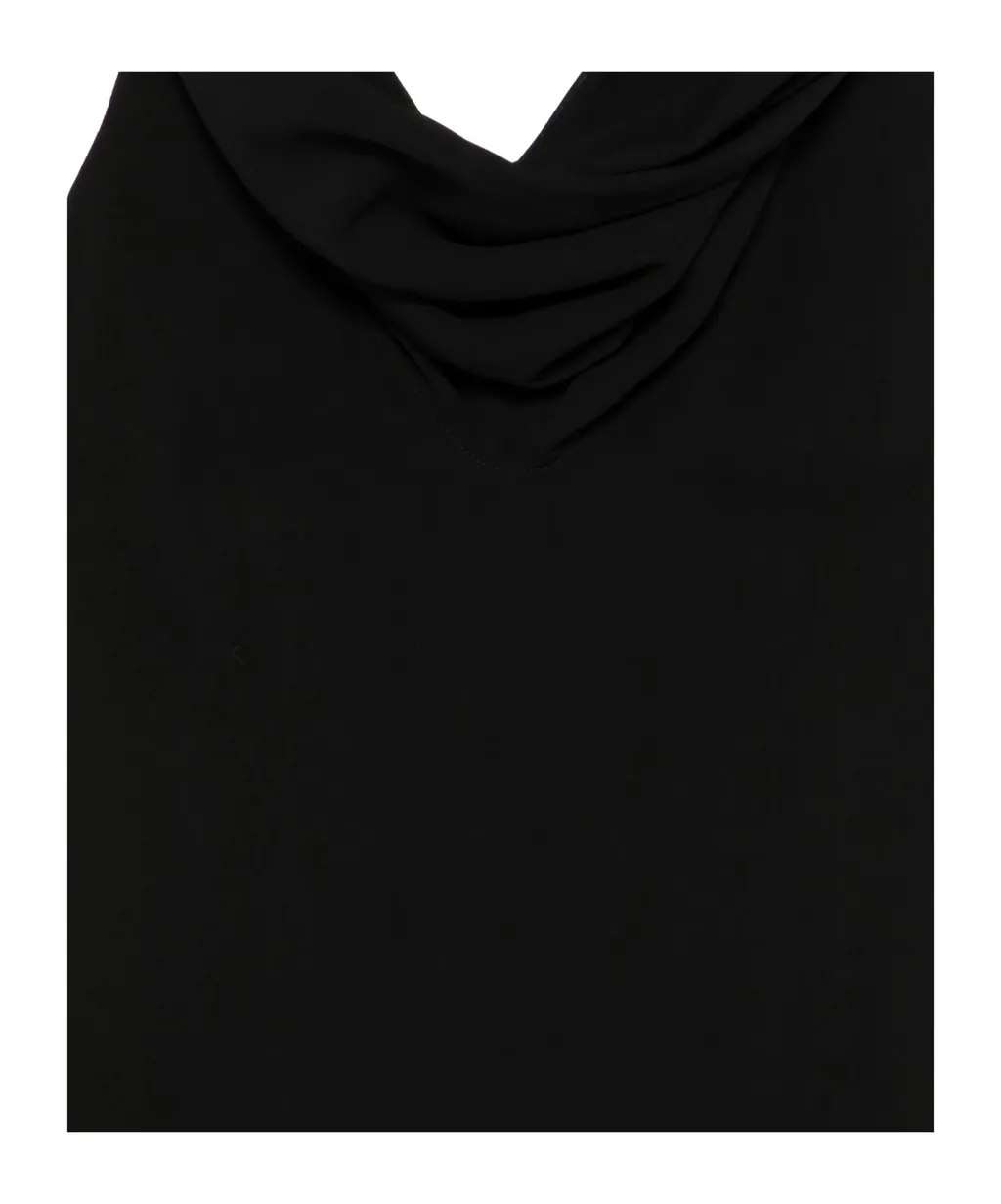 Disa Cowl-Neck Asymmetric Midi Dress