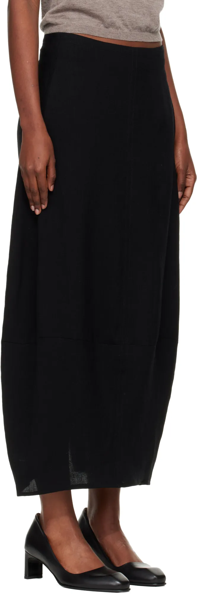 Twill Midi Skirt