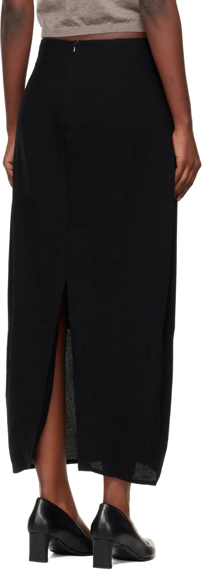 Twill Midi Skirt