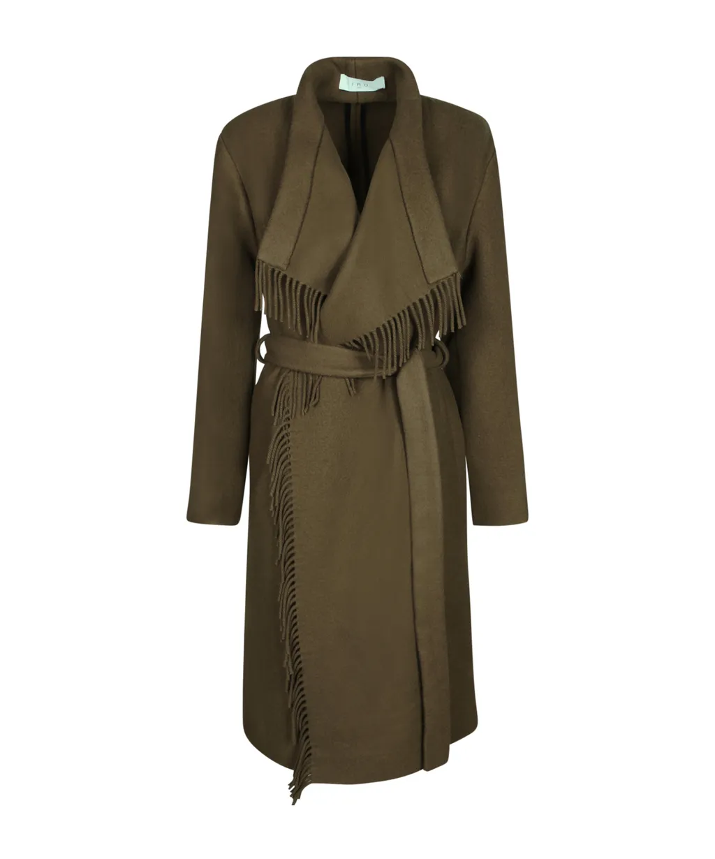 Iro Nicky Fringed Belted Coat