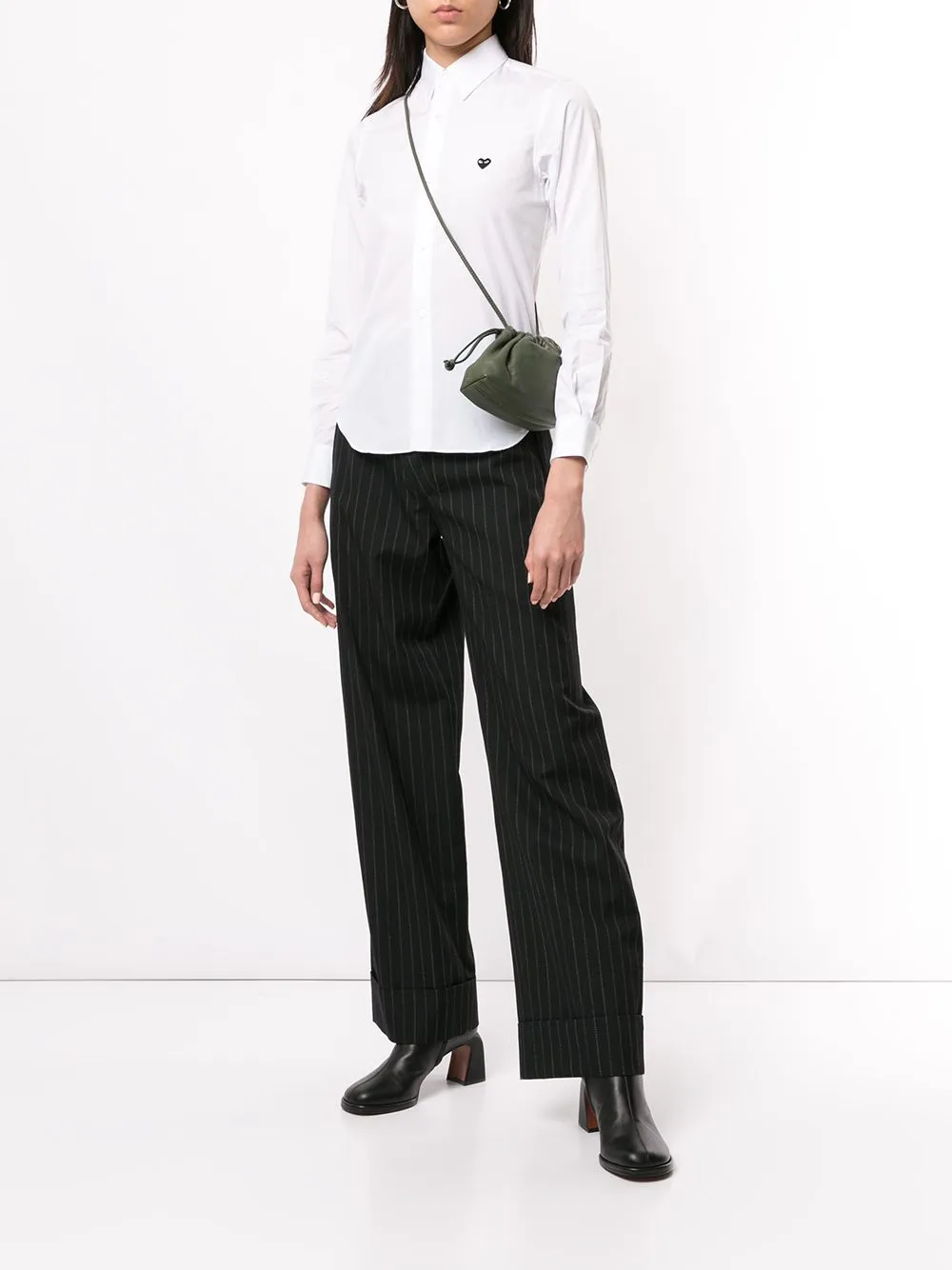 Logo Embroidered Plain Shirt
