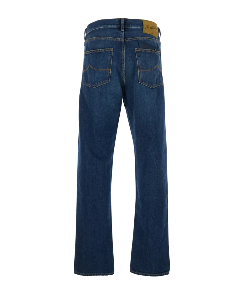 Jacob Cohen Logo Patch Straight-Leg Jeans