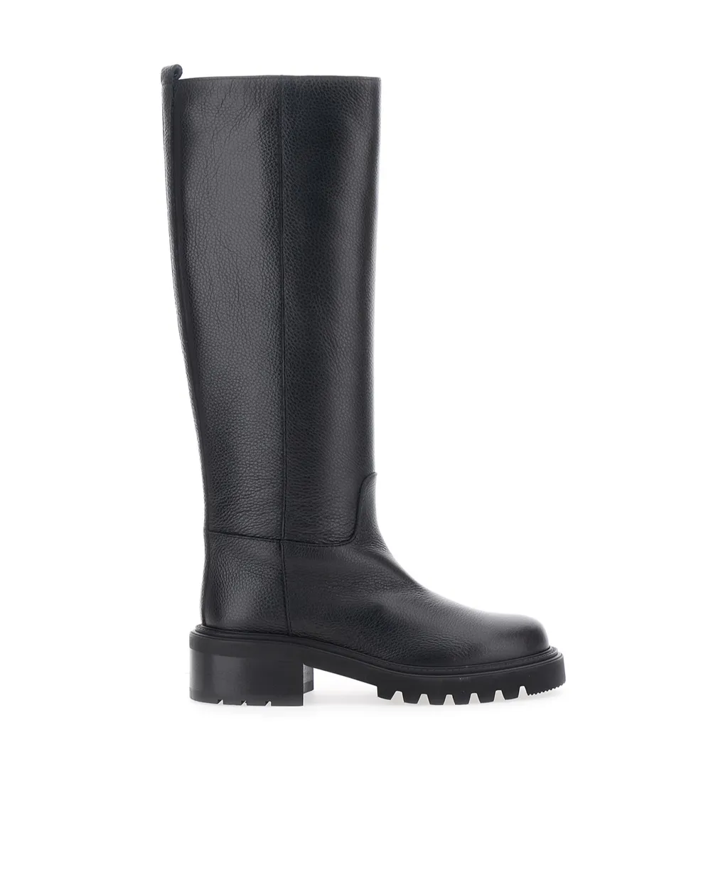 Round-Toed Knee-High Boots