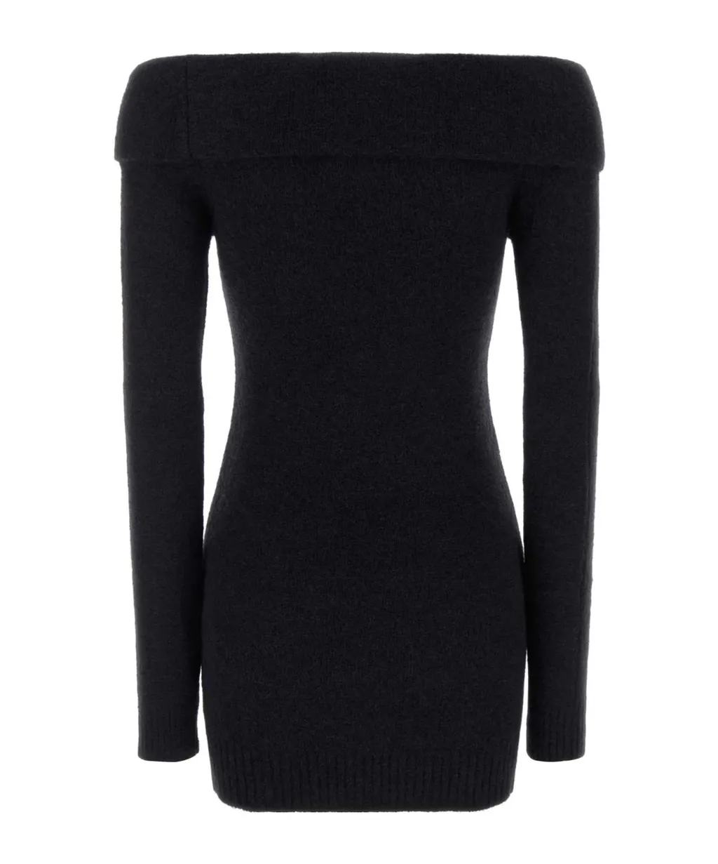 Off-Shoulder Embellished Mini Dress