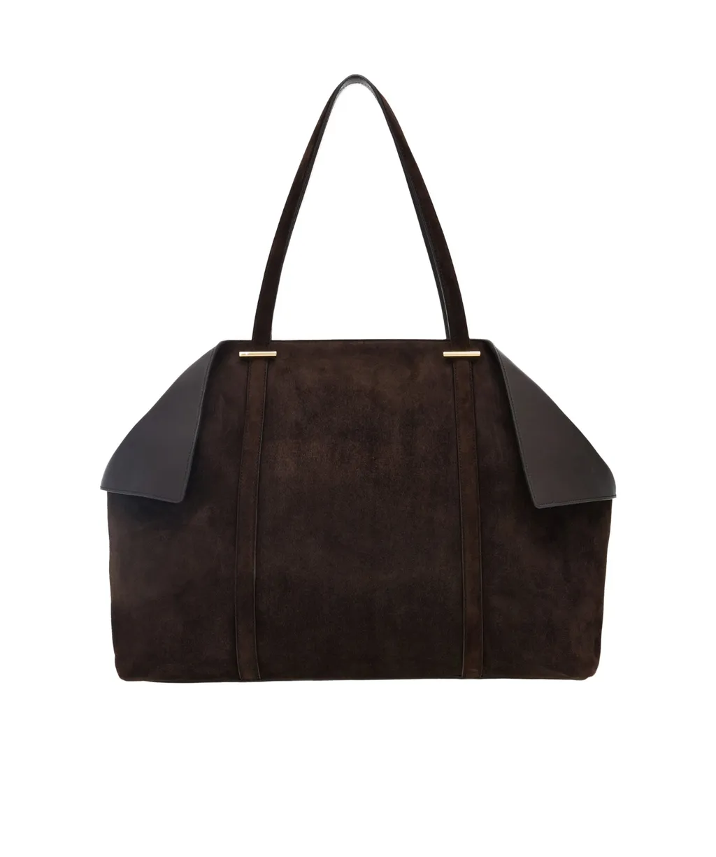 Ferragamo Large Folded-Sides Top Handle Bag