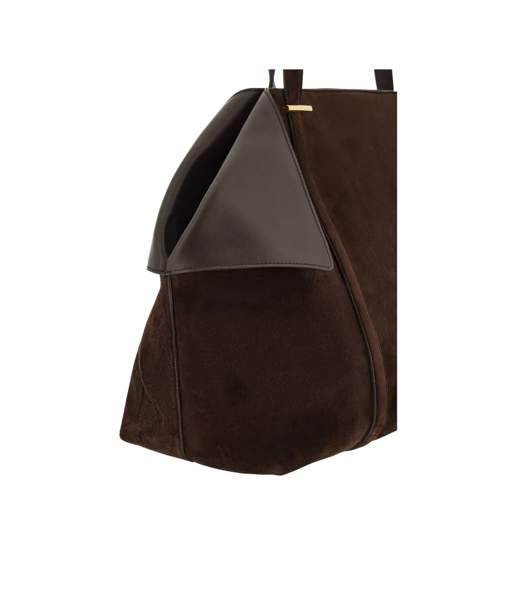 Ferragamo Large Folded-Sides Top Handle Bag