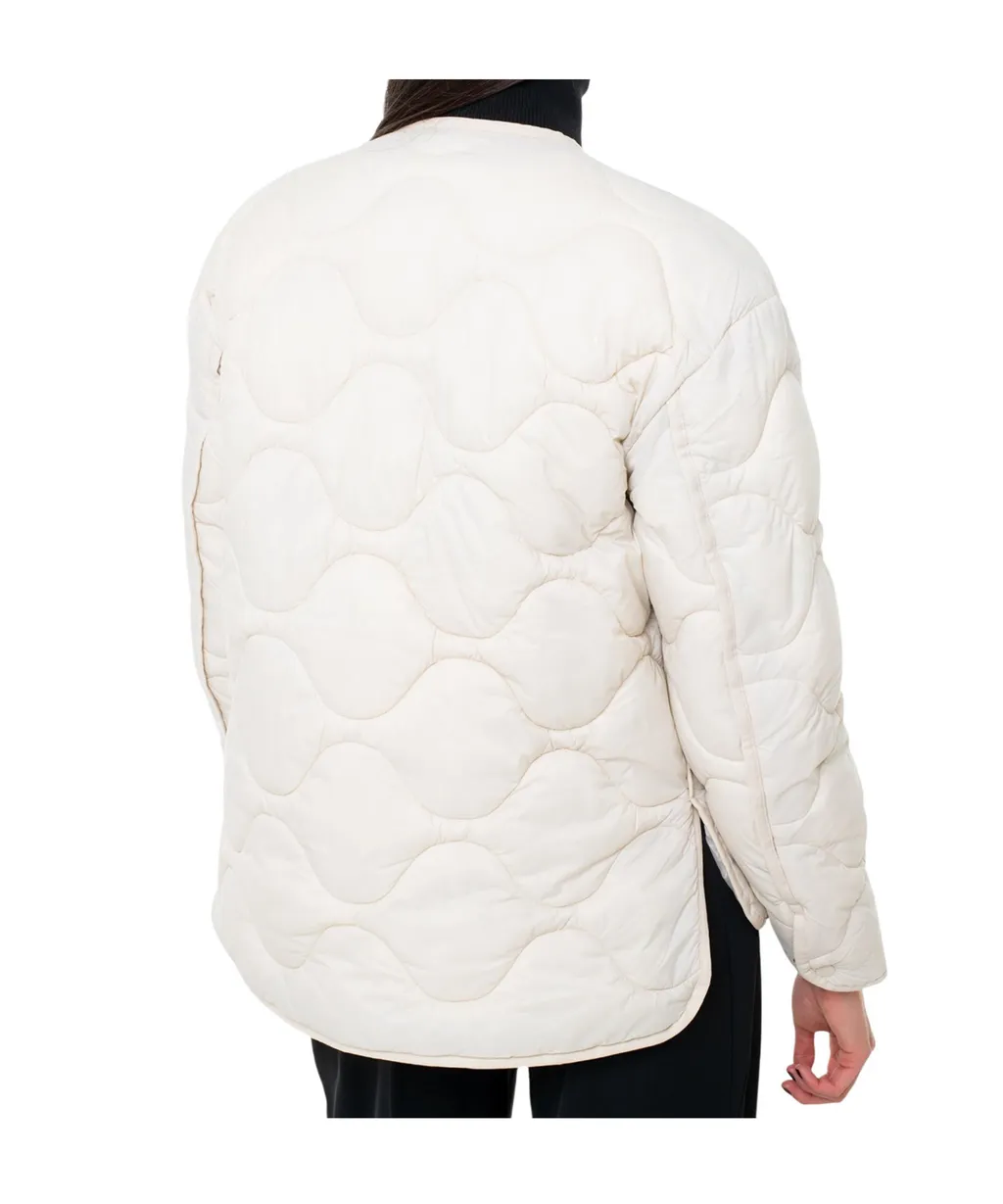 Round Neck Long-Sleeved Cotton Coat