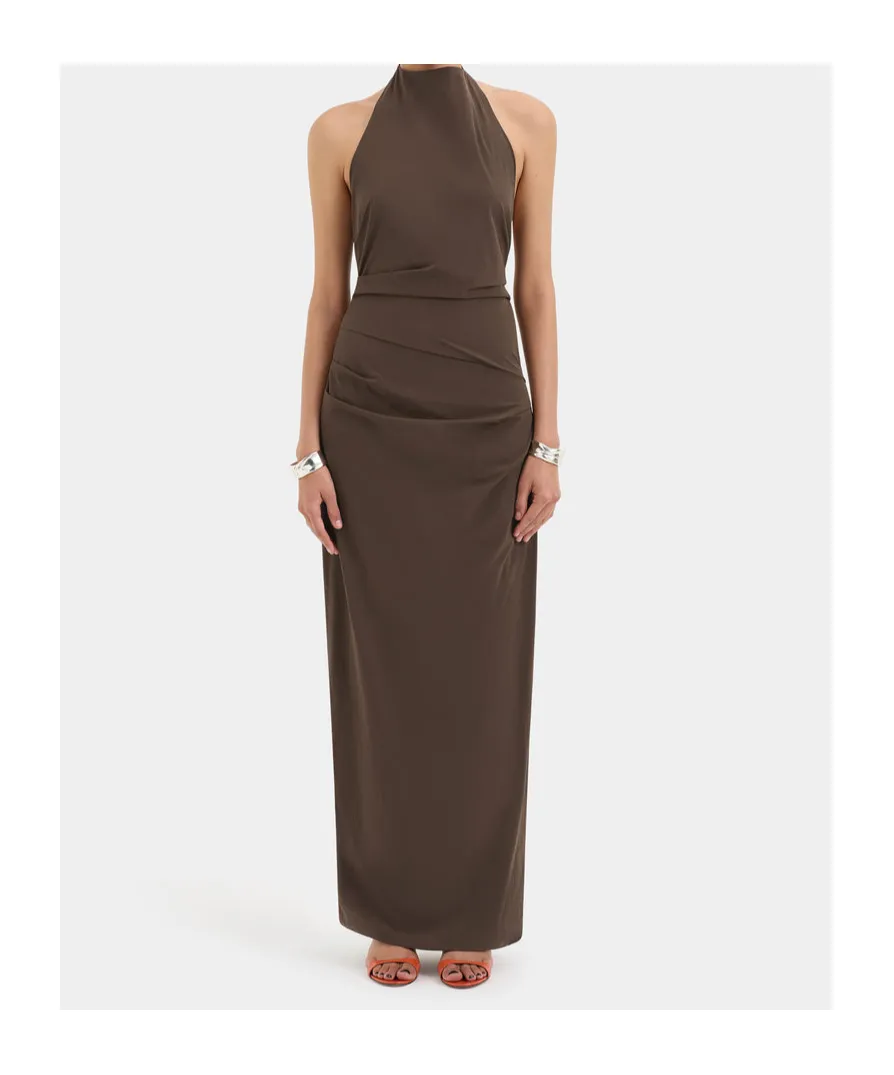 Halterneck Ruched Dress