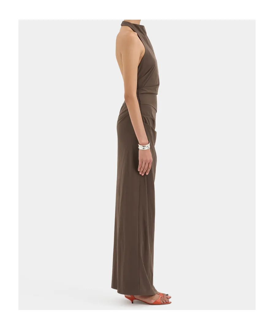 Halterneck Ruched Dress