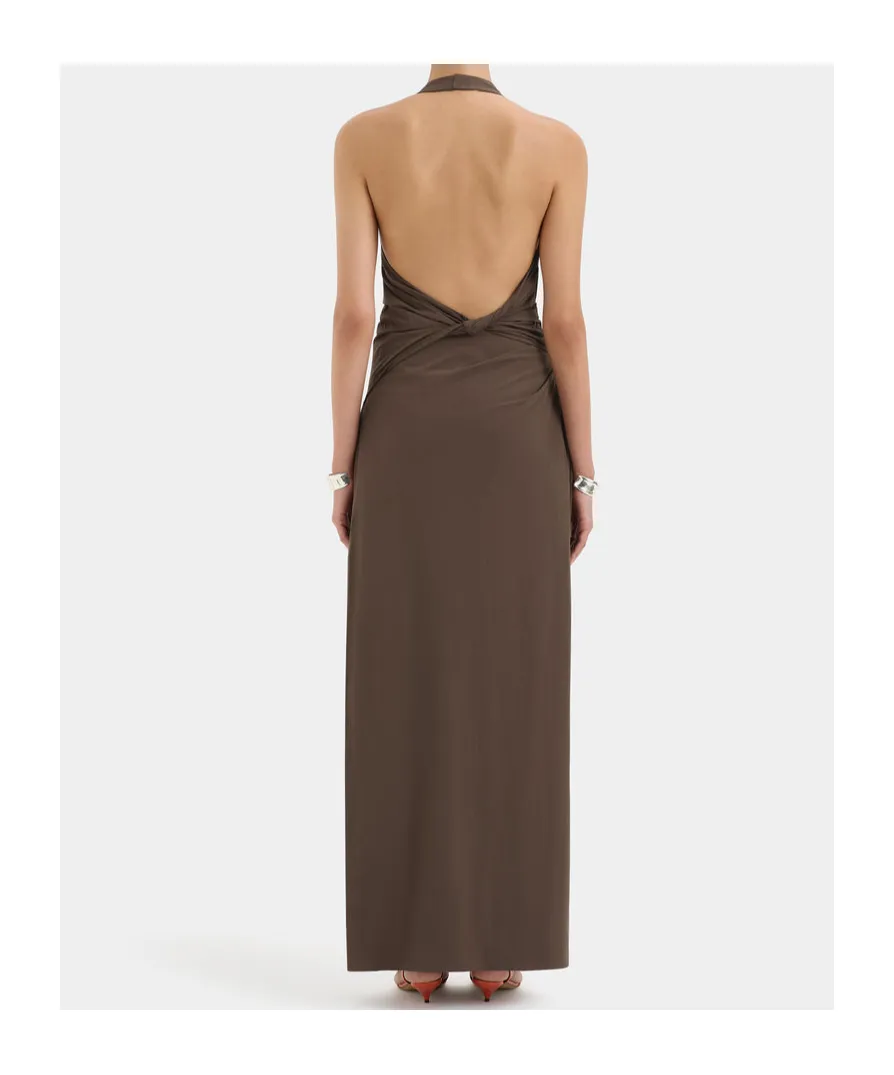 Halterneck Ruched Dress
