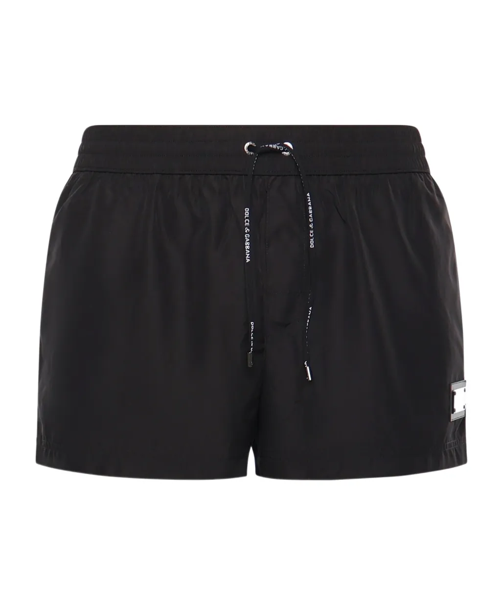 Dolce & Gabbana Logo Plaque Swim Shorts