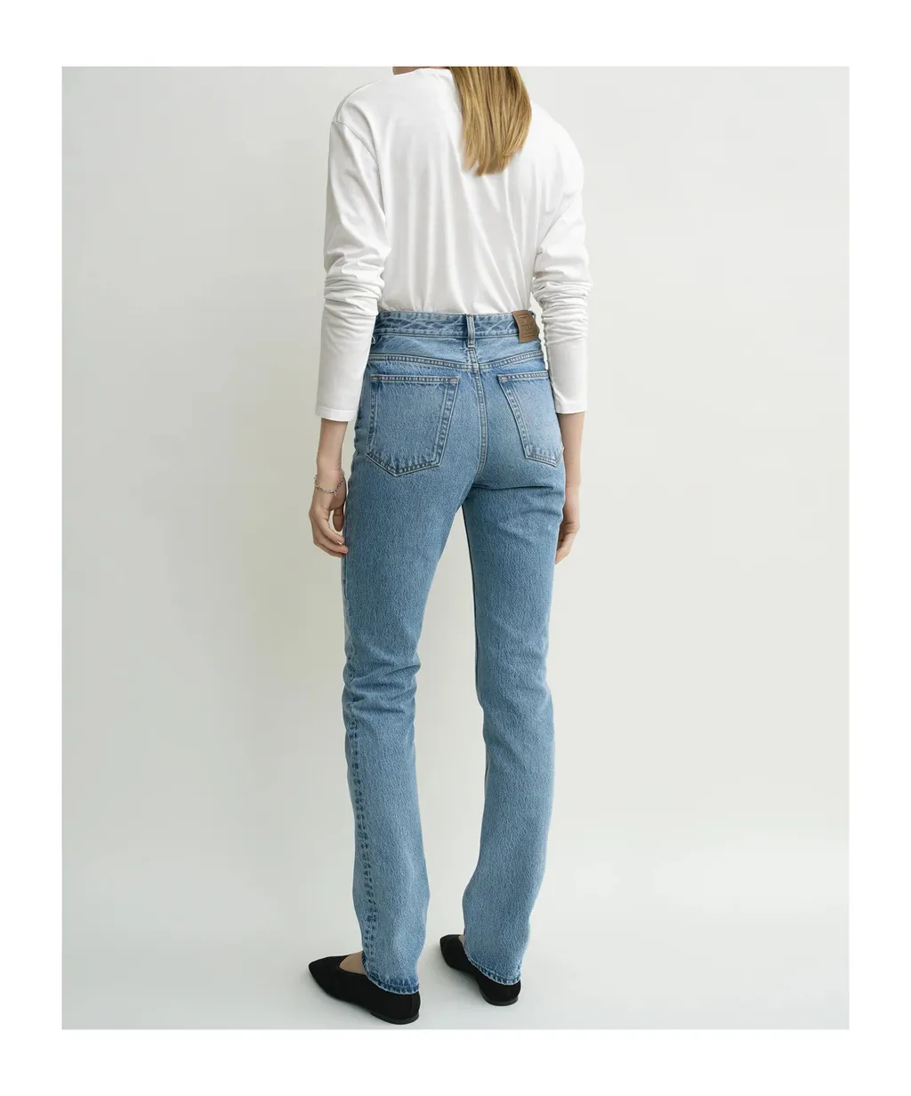 TotÊMe Logo-Patch High Waist Jeans