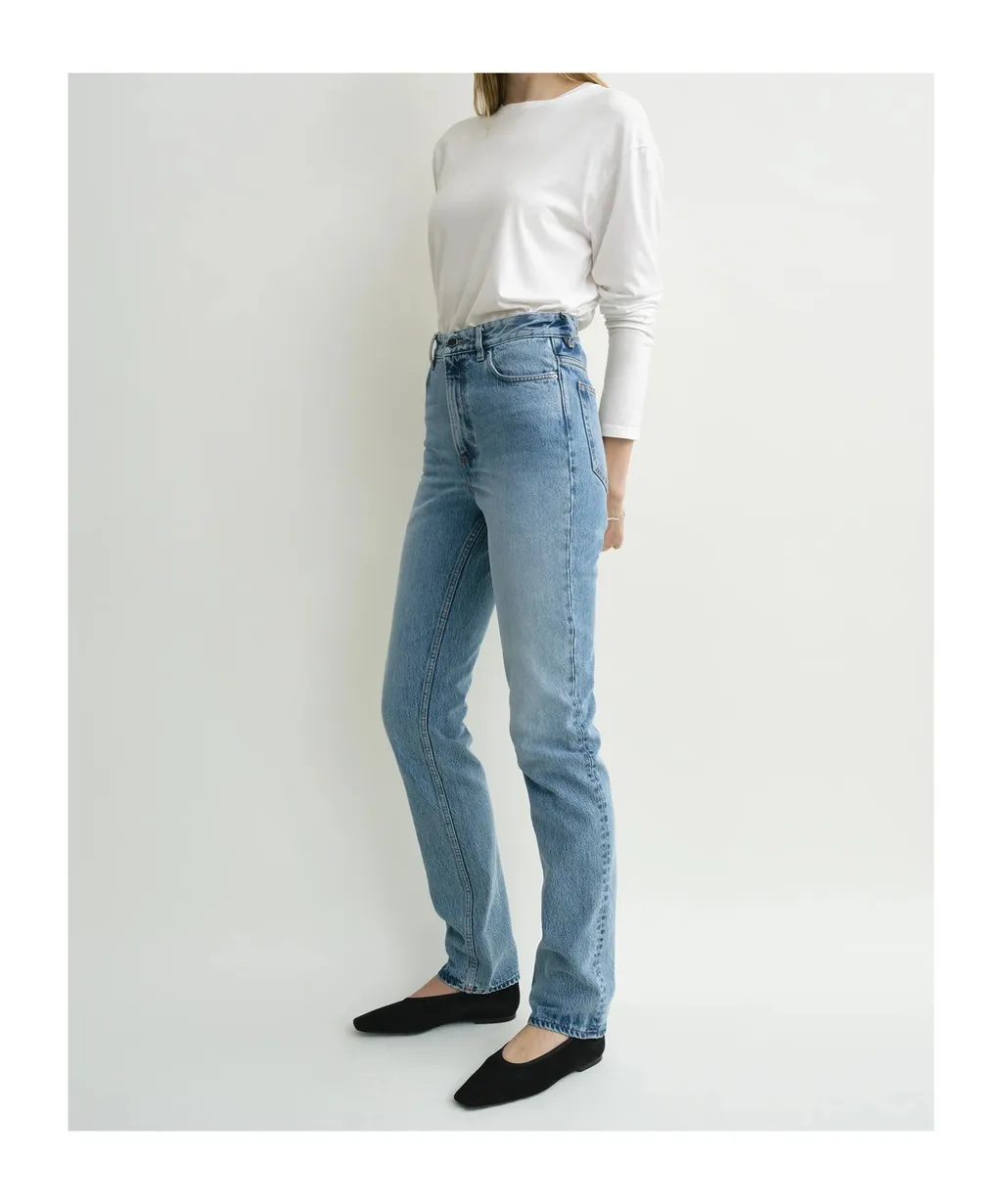 TotÊMe Logo-Patch High Waist Jeans