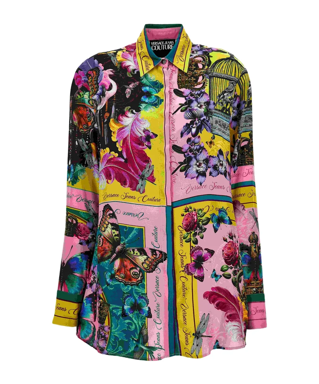 Versace Jeans Couture Pattern-Printed Long-Sleeved Shirt