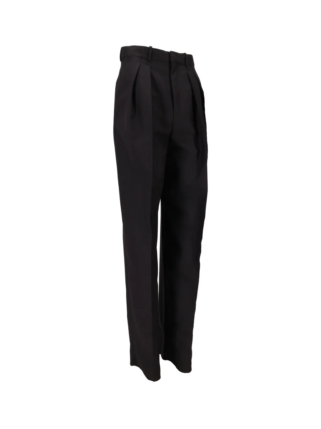 Pleated-Front Straight Trousers